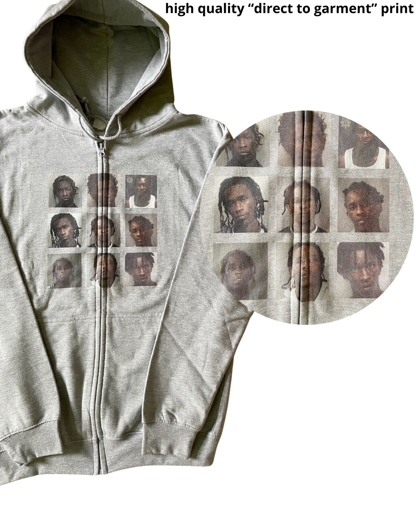 Thug Mugshot Zipper