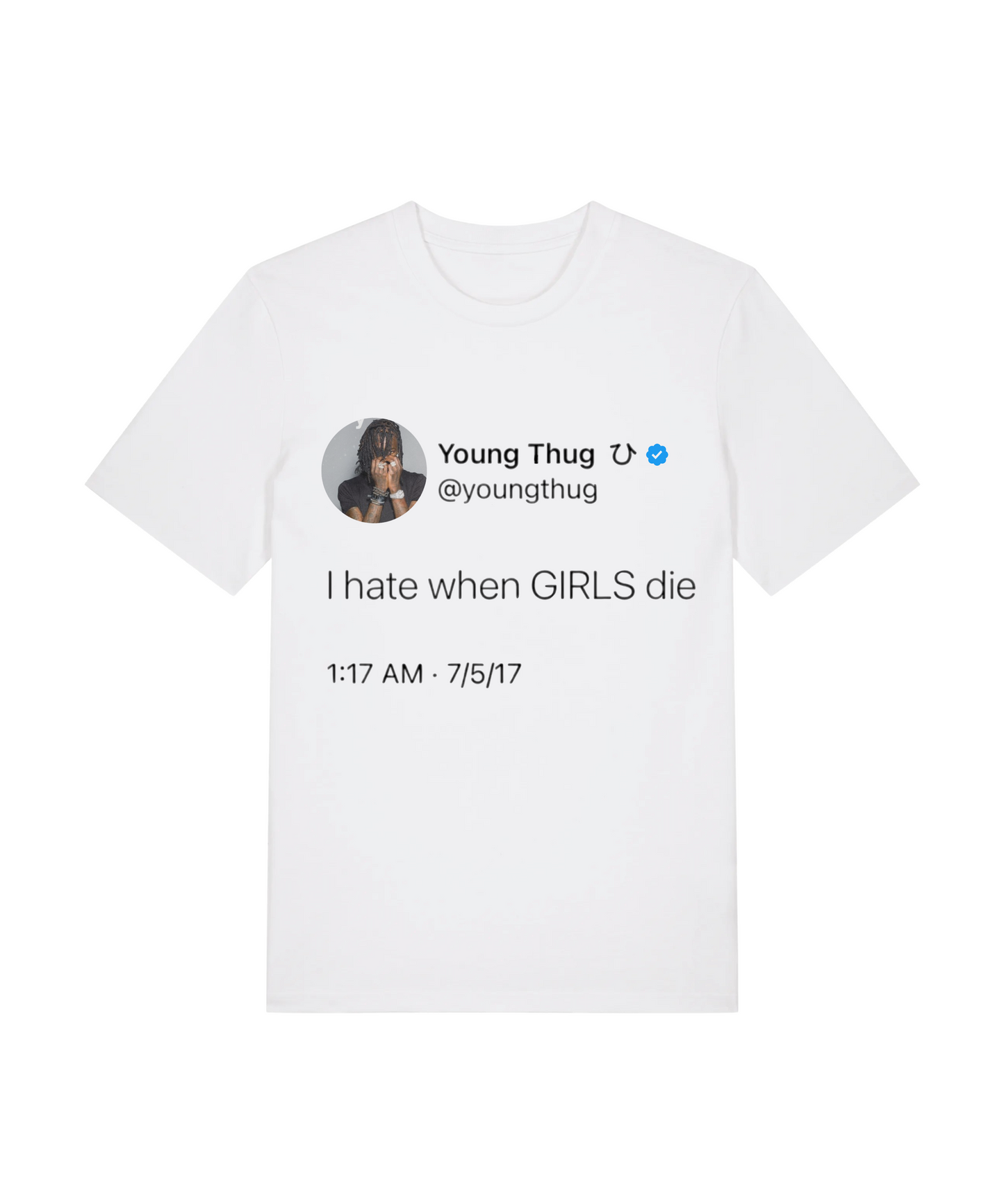 Hate When Girls Die Tee (white)