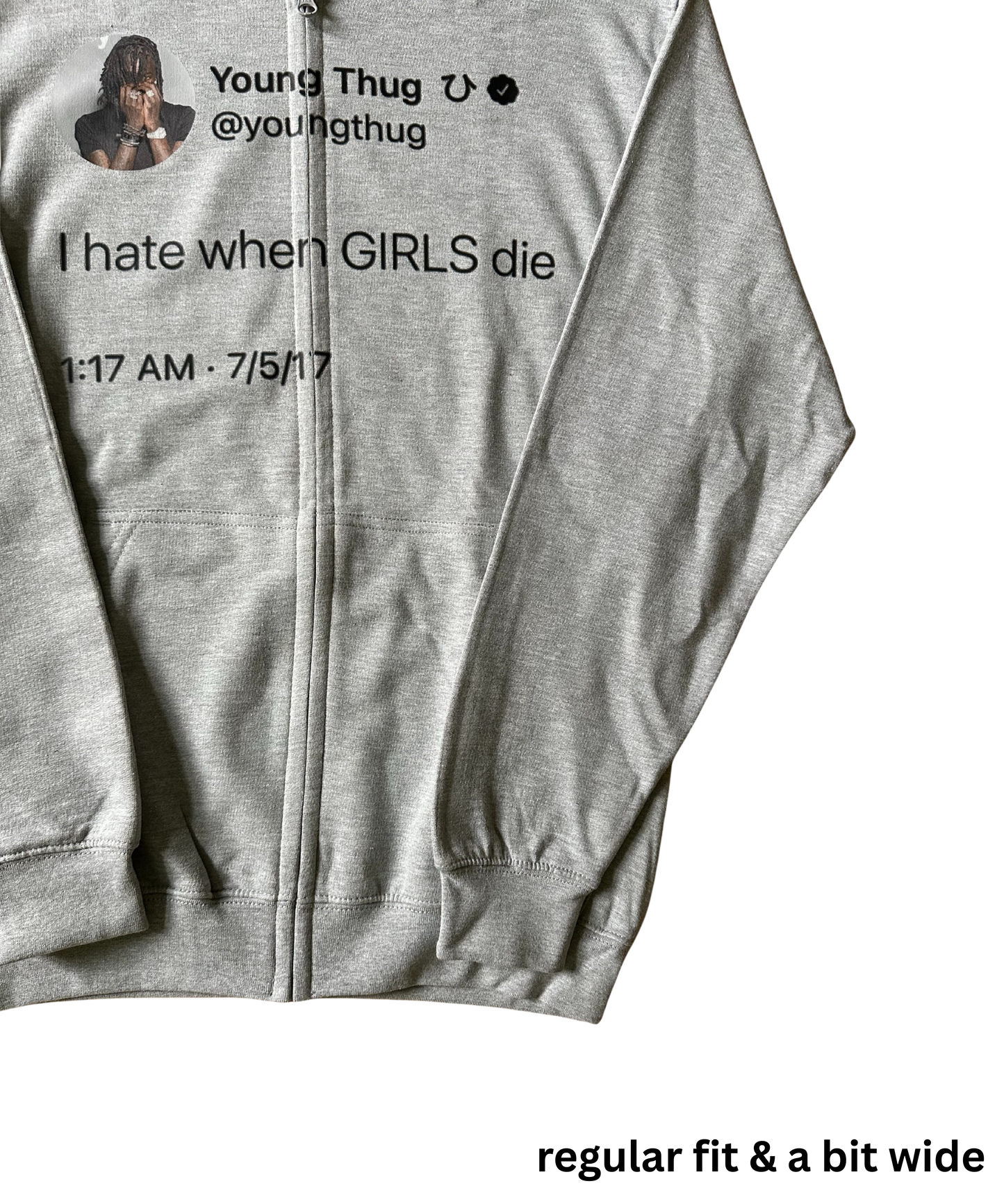 Hate When Girls Die Zipper
