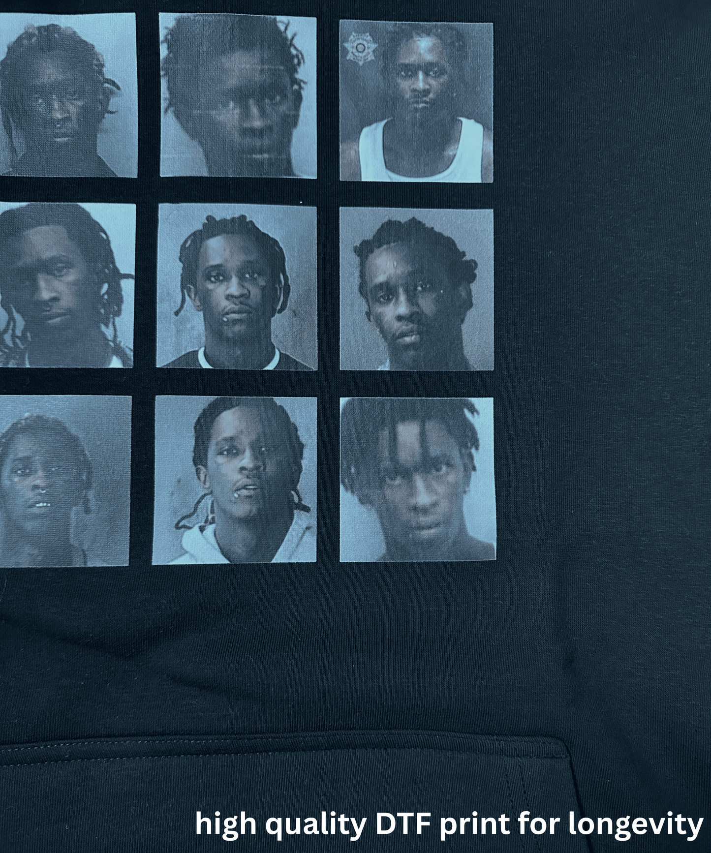 Thug Mugshot Hoodie black