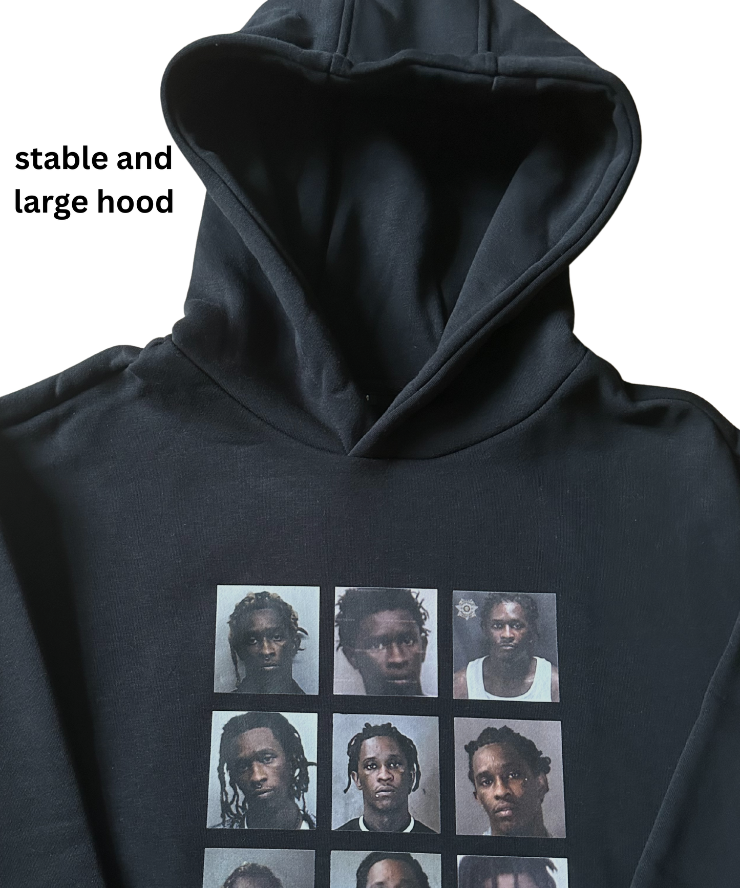 Thug Mugshot Hoodie black