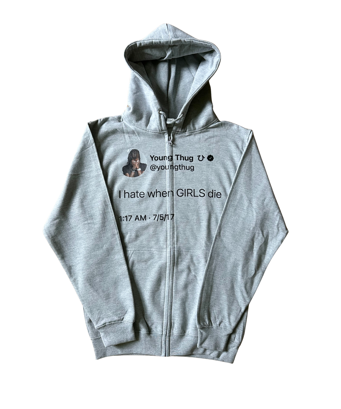Hate When Girls Die Zipper