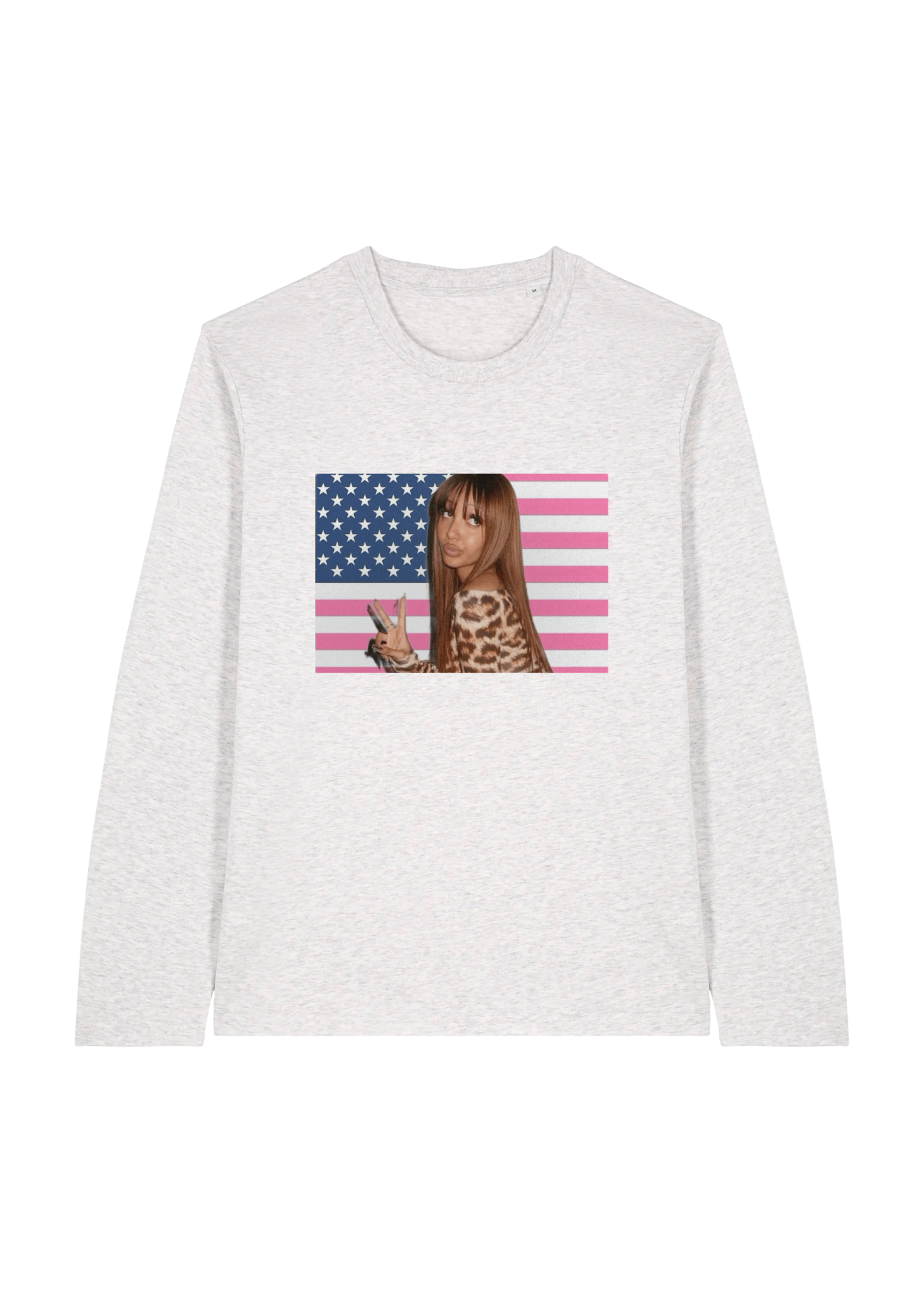 Pink USA Flag Longsleeve
